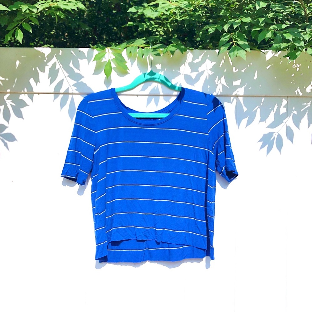 Blue striped t-shirt